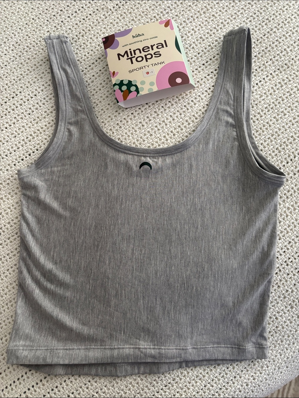 Huha Mineral Tops Gray Sporty Tank Top Size Small NWOT